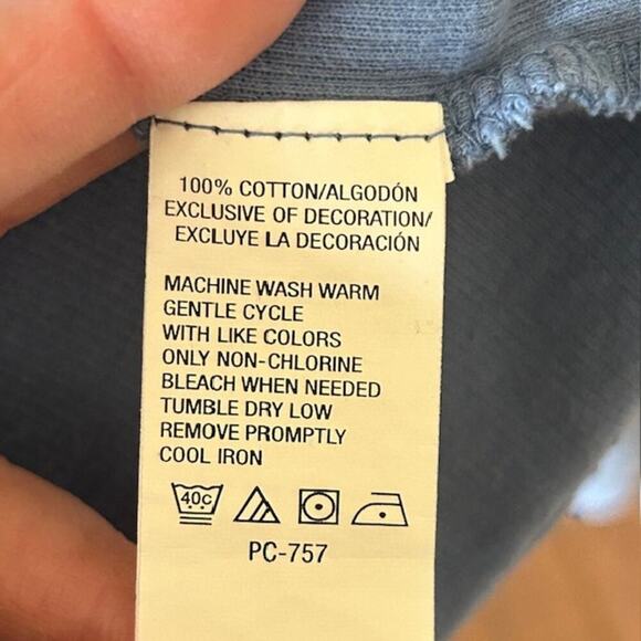 Izod Sky Blue Half Zip Mens Sweatshirt 100% Cotton Size XXL - Picture 6 of 6